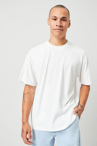 Ribbed Crew Neck Tee
