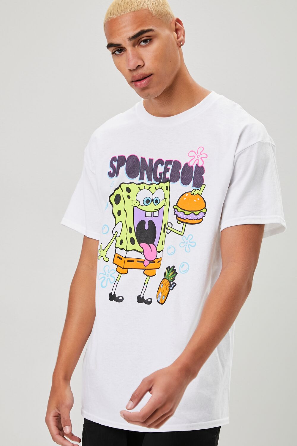  Forever 21 SpongeBob SquarePants Graphic Tee - white multi - Bonton