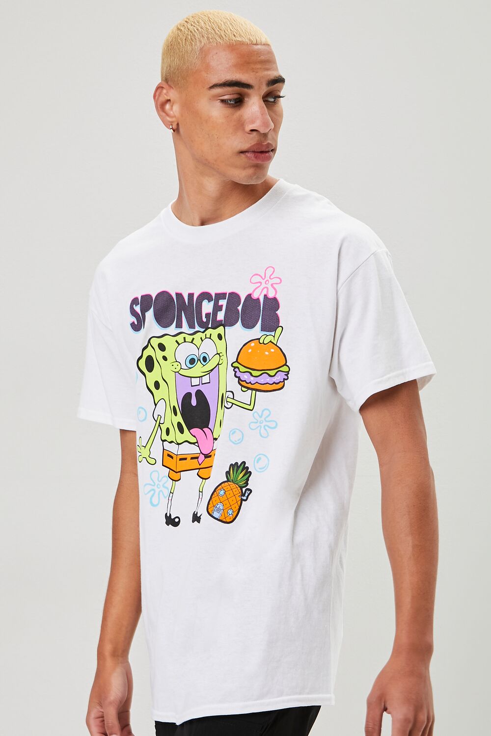  Forever 21 SpongeBob SquarePants Graphic Tee - white multi - Bonton