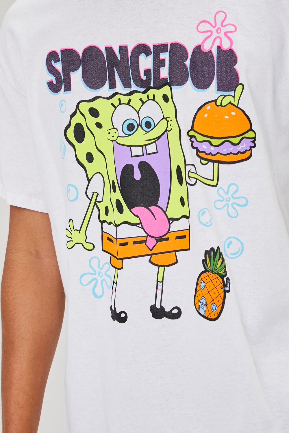  Forever 21 SpongeBob SquarePants Graphic Tee - white multi - Bonton