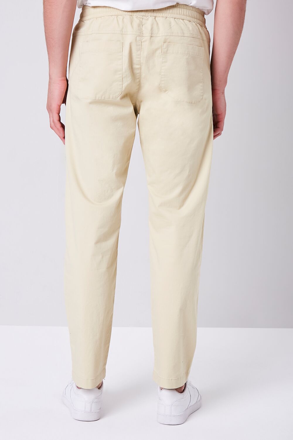  Forever 21 Drawstring Tapered Pants - khaki - Bonton
