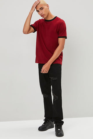Crew Neck Ringer Tee