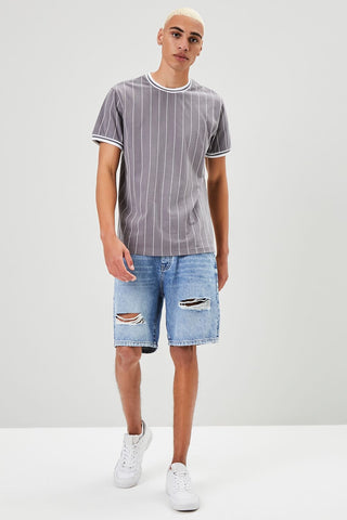 Pinstriped Ringer Tee