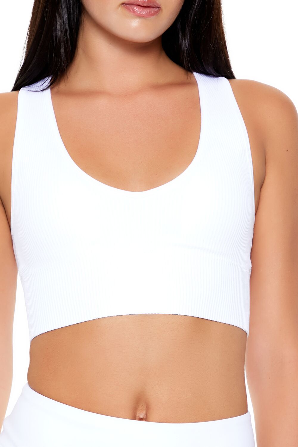  Forever 21 Seamless Longline Sports Bra - black - Bonton