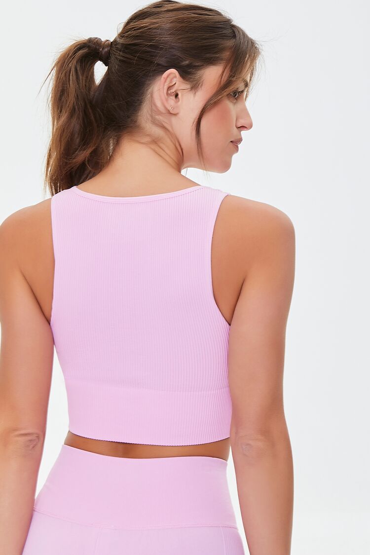 Forever 21 Seamless Longline Sports Bra - pink - Bonton