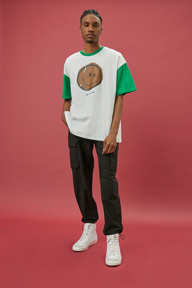  Forever 21 Ron Bass Graphic Raglan Tee - white multi - Bonton