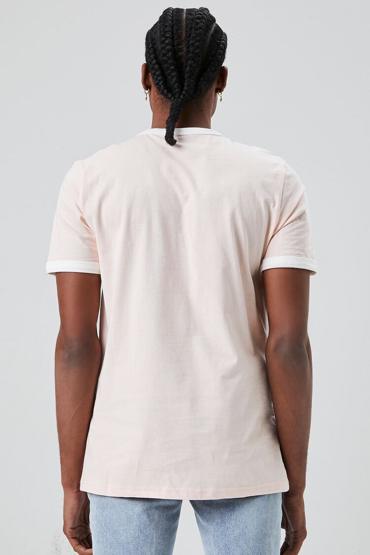  Forever 21 Crew Neck Ringer Tee - dusty blue white - Bonton