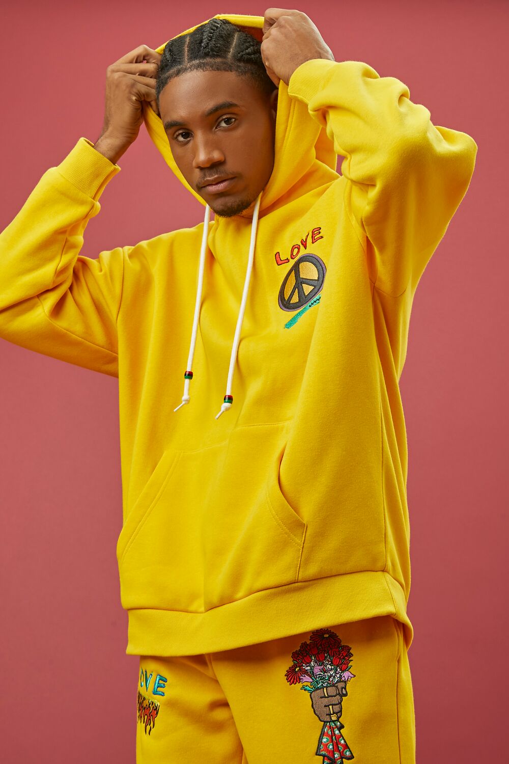  Forever 21 Ron Bass For The Culture Hoodie - yellow multi - Bonton