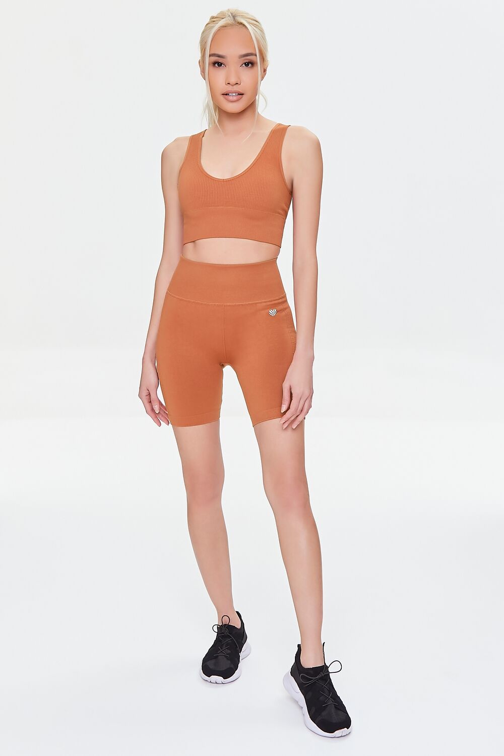  Forever 21 Seamless Longline Sports Bra - auburn - Bonton