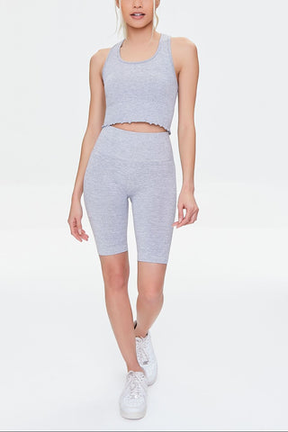 Active Seamless Lettuce-Edge Crop Top