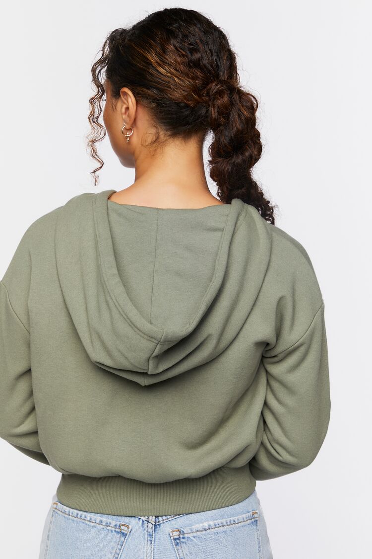  Forever 21 Basic Fleece Zip-Up Hoodie - heather grey - Bonton