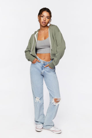 Basic Fleece Zip-Up Hoodie