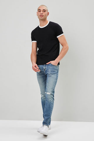 Crew Neck Ringer Tee