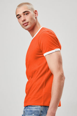 Crew Neck Ringer Tee