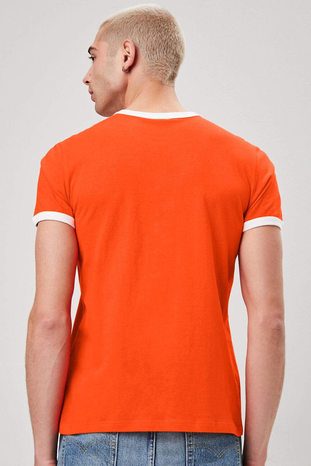  Forever 21 Crew Neck Ringer Tee - black white - Bonton