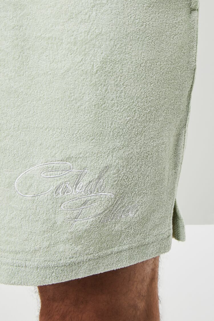  Forever 21 Embroidered Casbah Palace Shorts - mint-white - Bonton