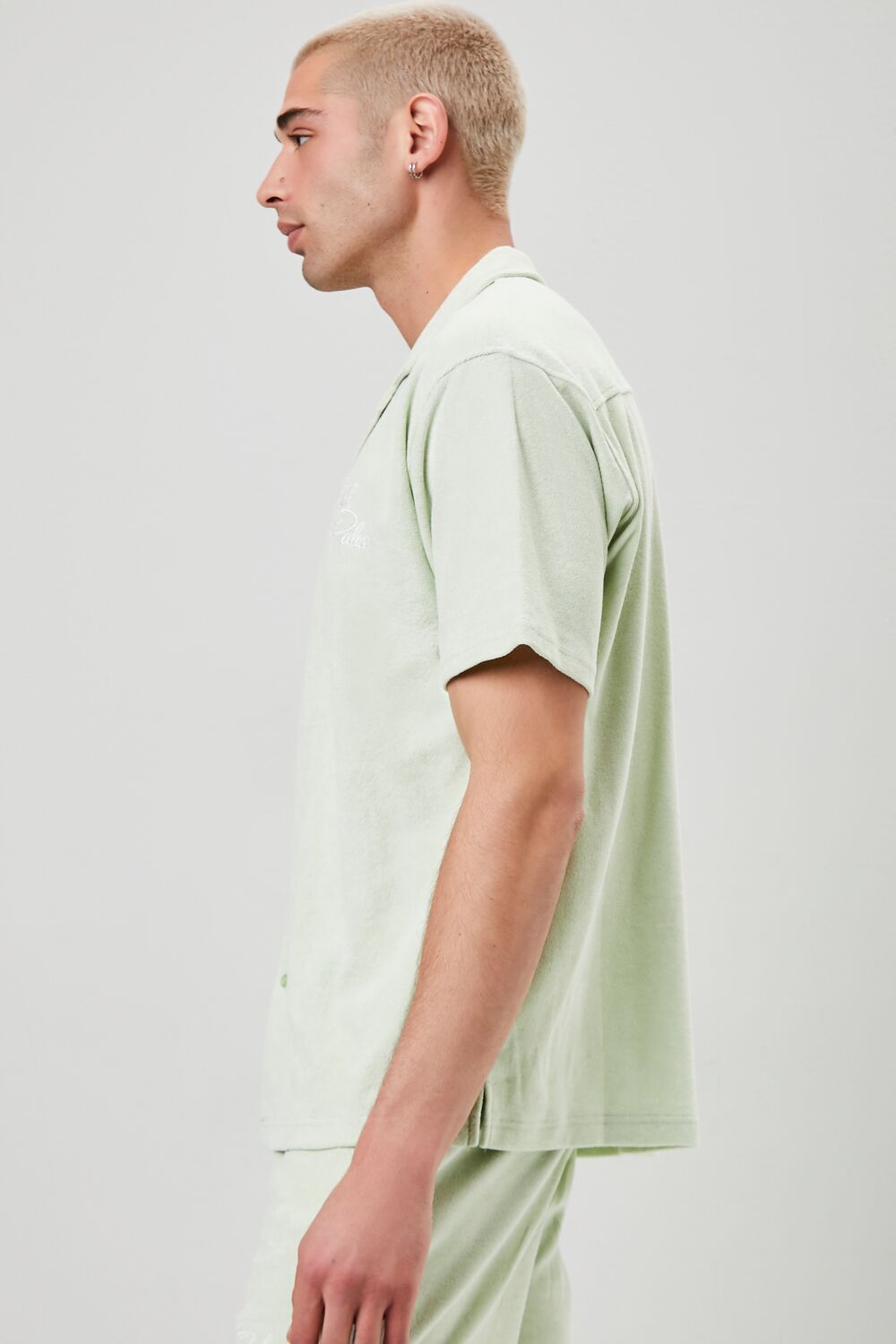  Forever 21 Embroidered Casbah Palace Shirt - mint white - Bonton