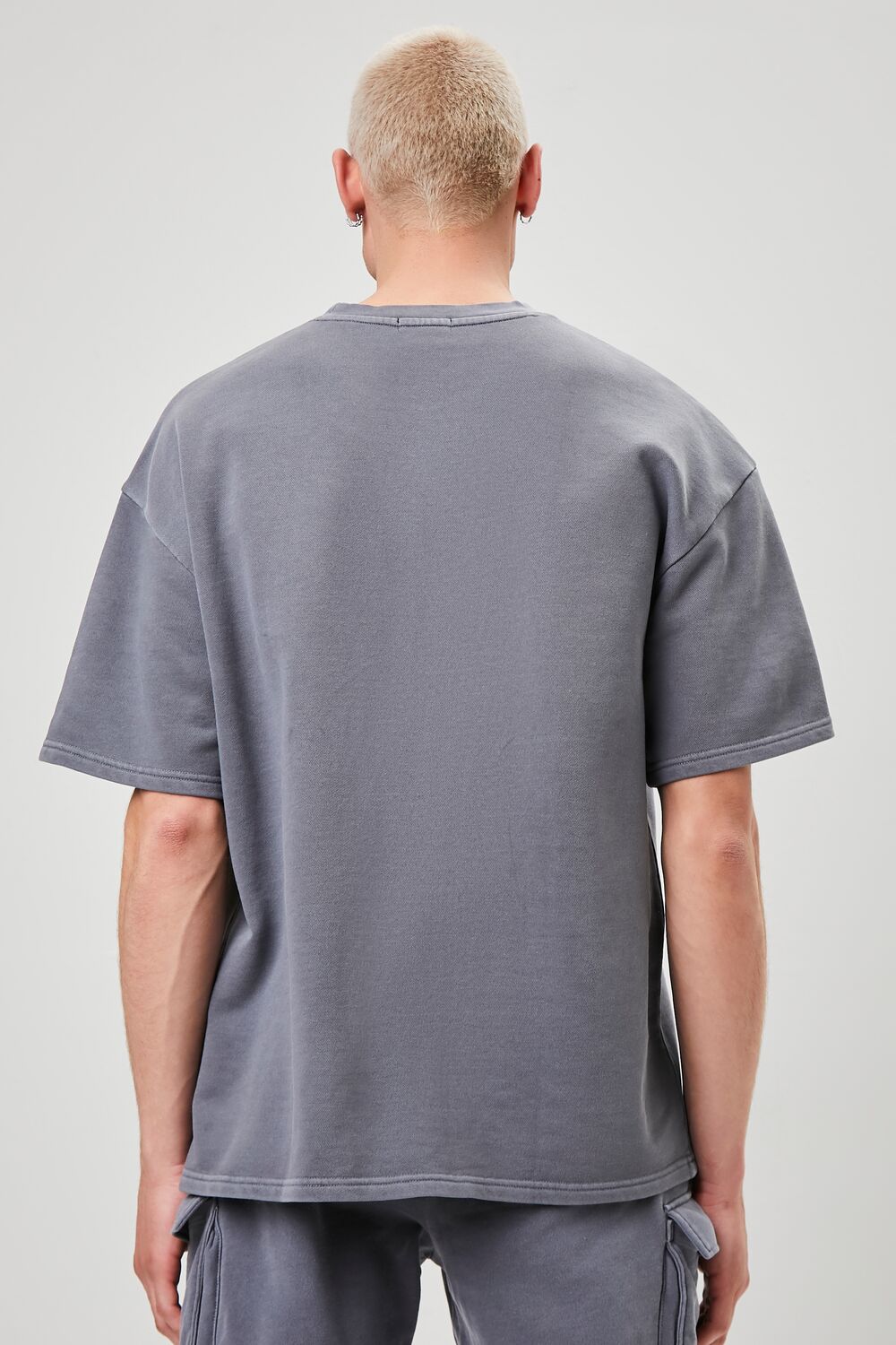  Forever 21 Palm Tree Patch Graphic Tee - charcoal - Bonton
