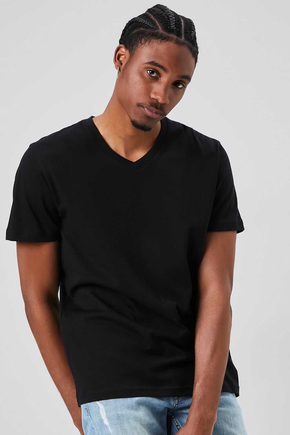  Forever 21 Basic Organically Grown Cotton Tee - black - Bonton