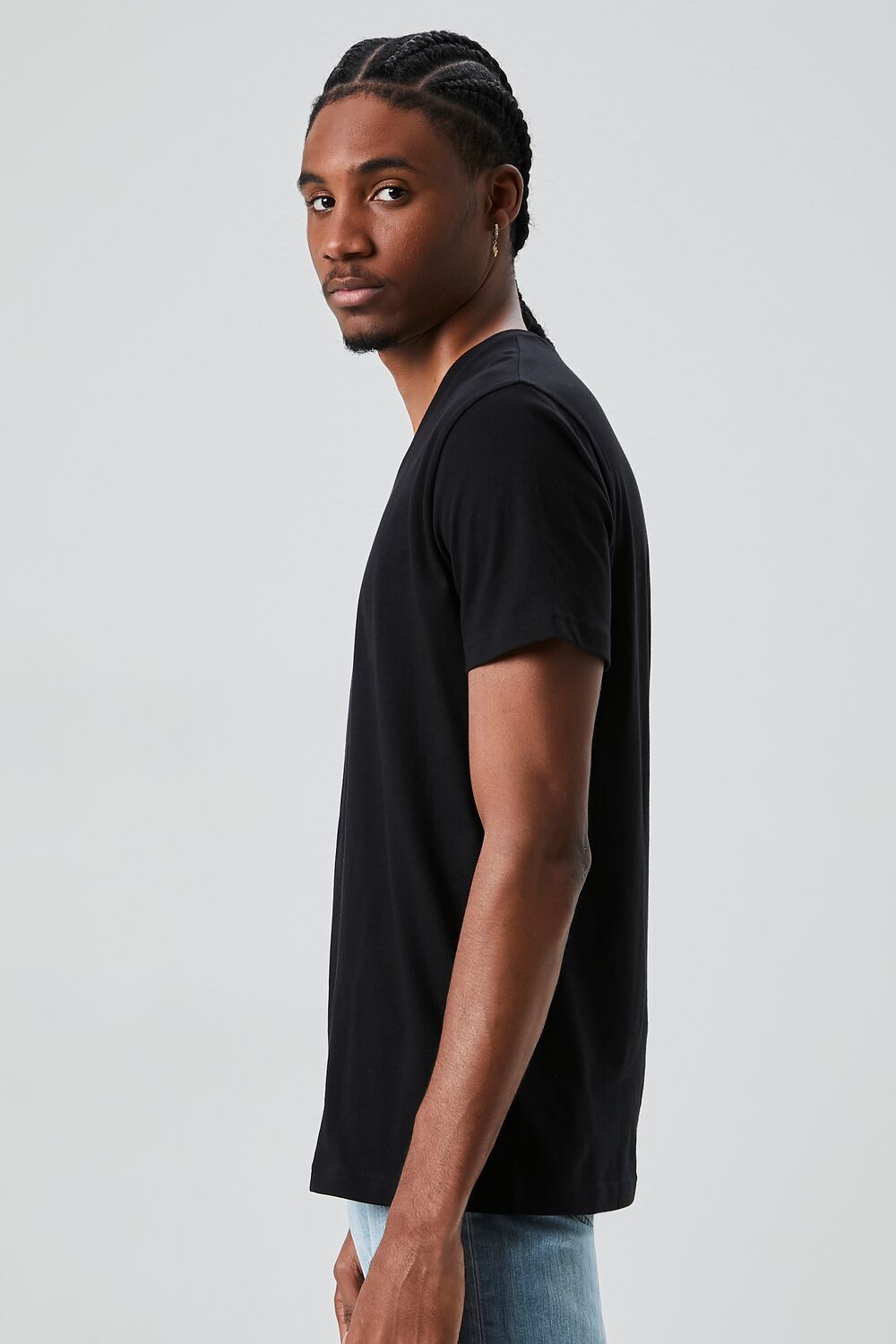  Forever 21 Basic Organically Grown Cotton Tee - black - Bonton