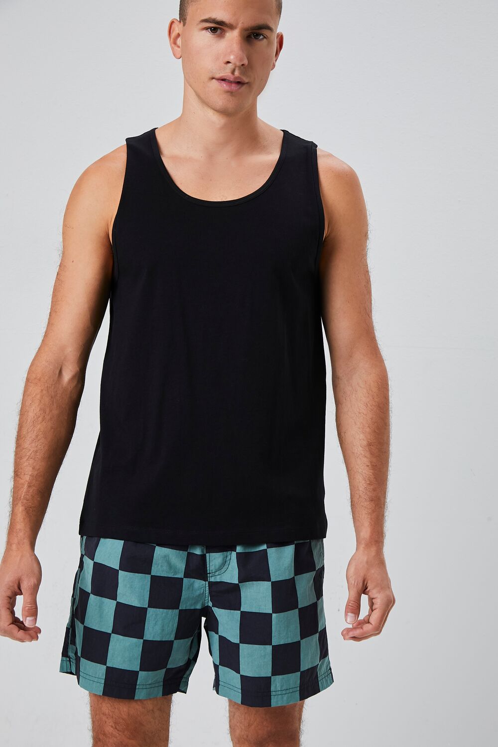  Forever 21 Basic Cotton Tank Top - black - Bonton