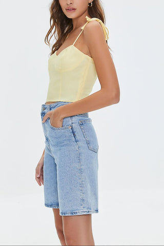 Sweetheart Linen-Blend Cami