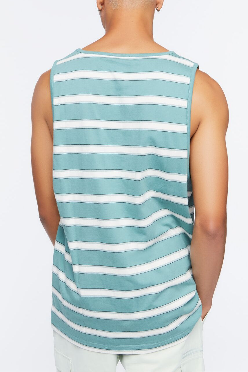  Forever 21 Embroidered Eternal Tank Top - green white - Bonton