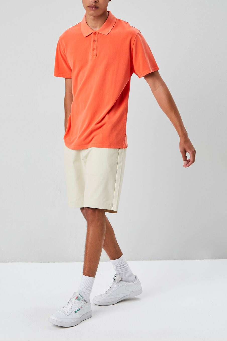  Forever 21 Vented-Hem Polo Shirt - red - Bonton