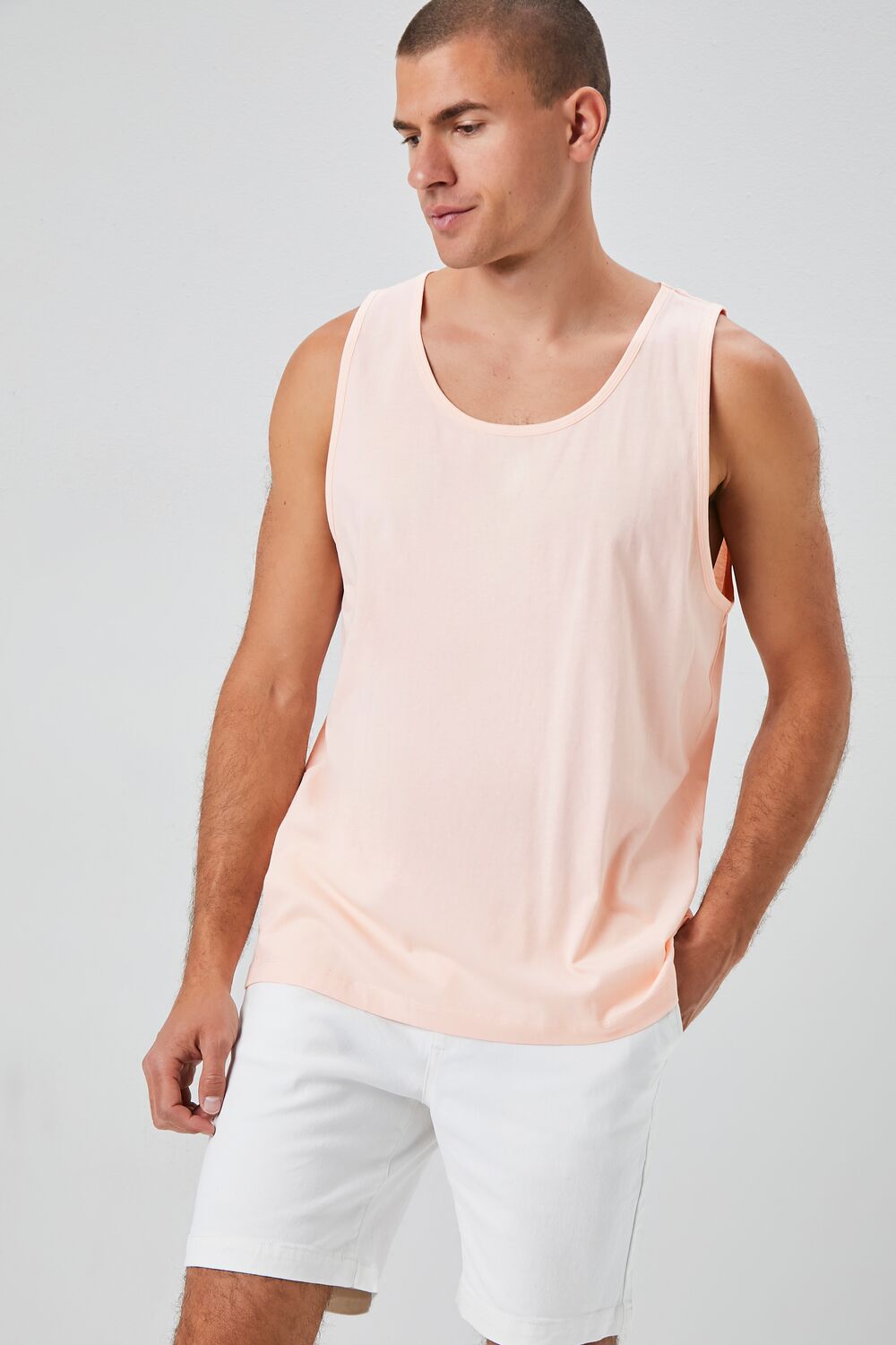  Forever 21 Basic Organically Grown Cotton Tank Top - light pink - Bonton