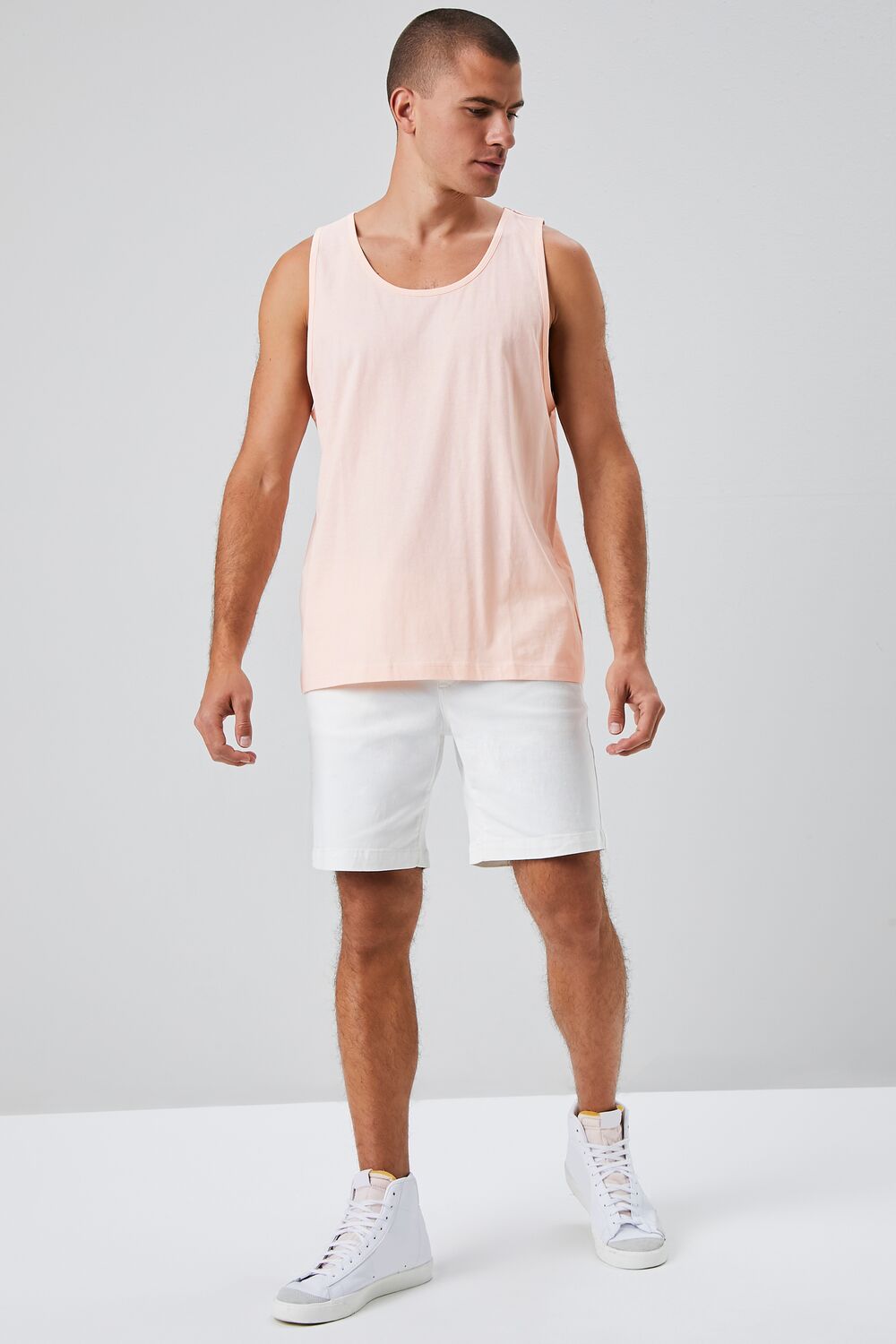  Forever 21 Basic Organically Grown Cotton Tank Top - light pink - Bonton