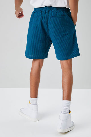 Seersucker Drawstring Shorts