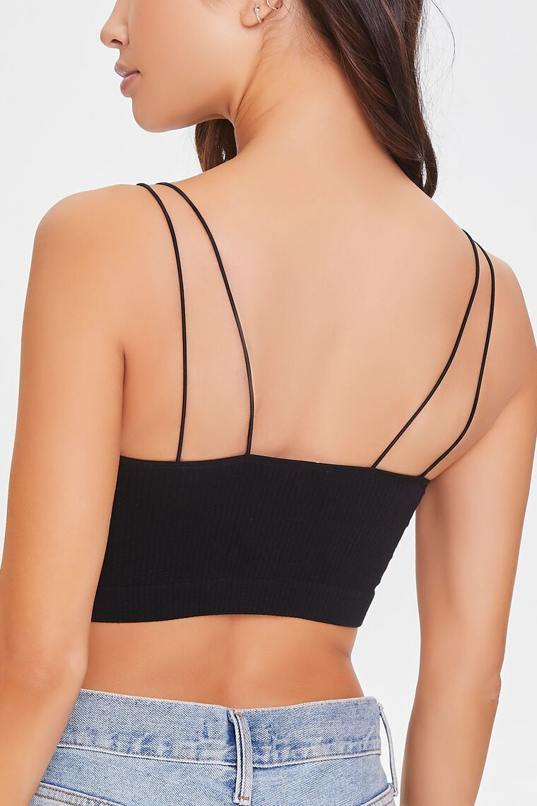  Forever 21 Dual Cami Strap Bralette - white - Bonton