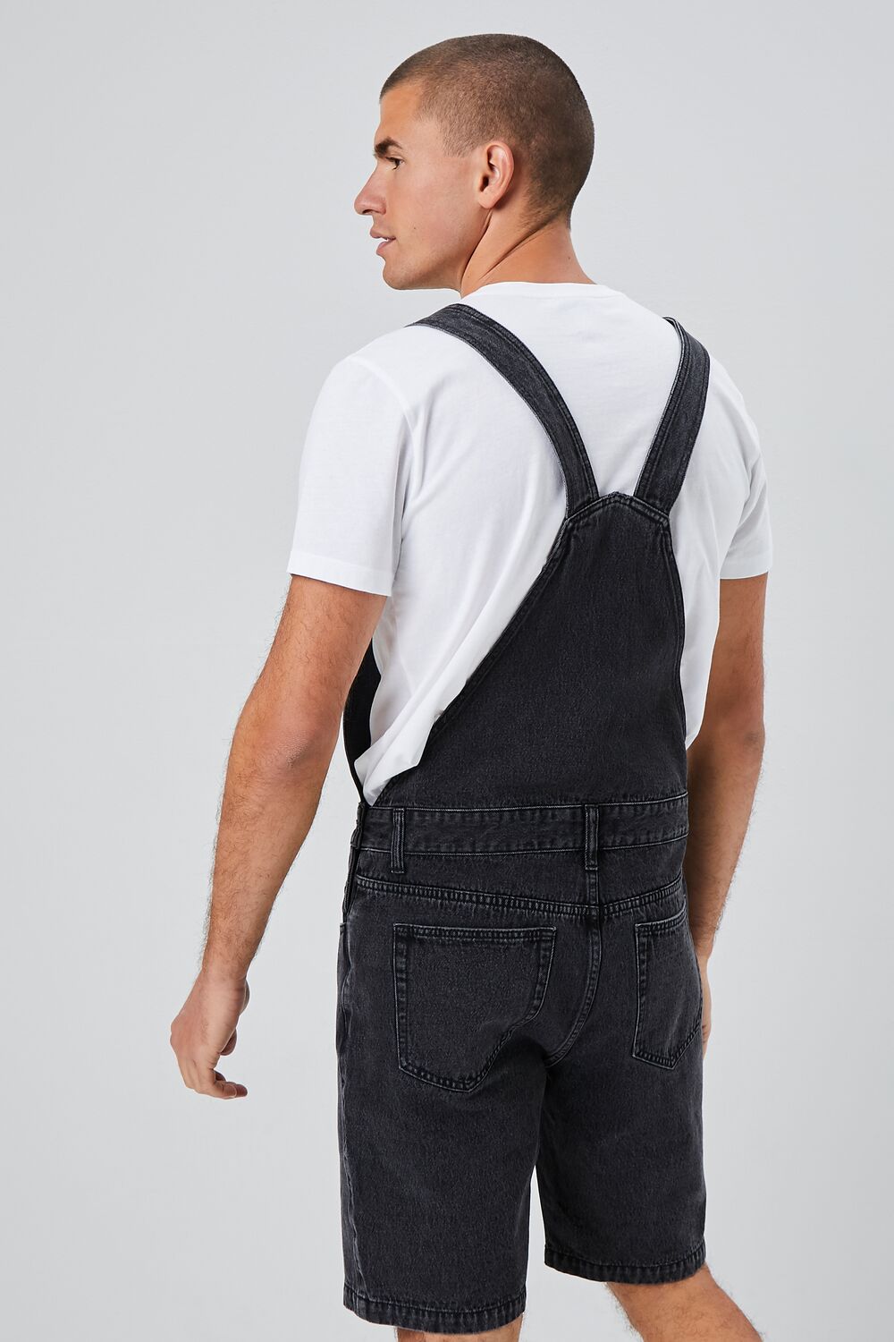  Forever 21 Denim Overall Shorts - black - Bonton
