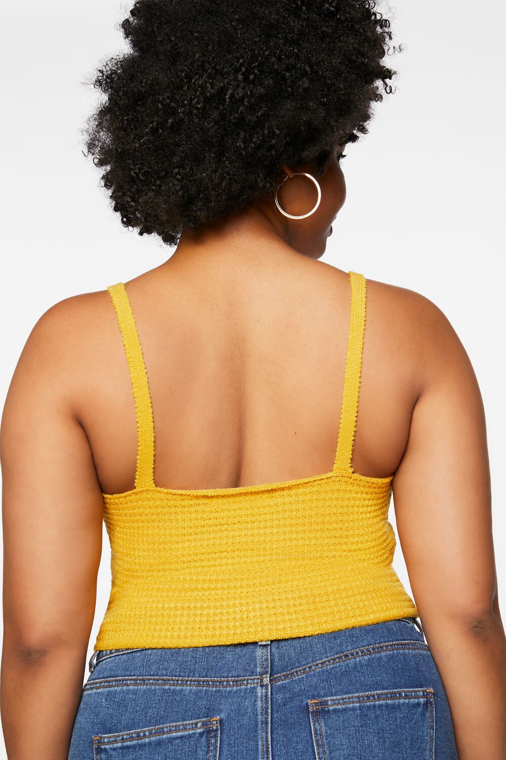  Forever 21 Plus Size Sweater-Knit Cropped Cami - yellow gold - Bonton