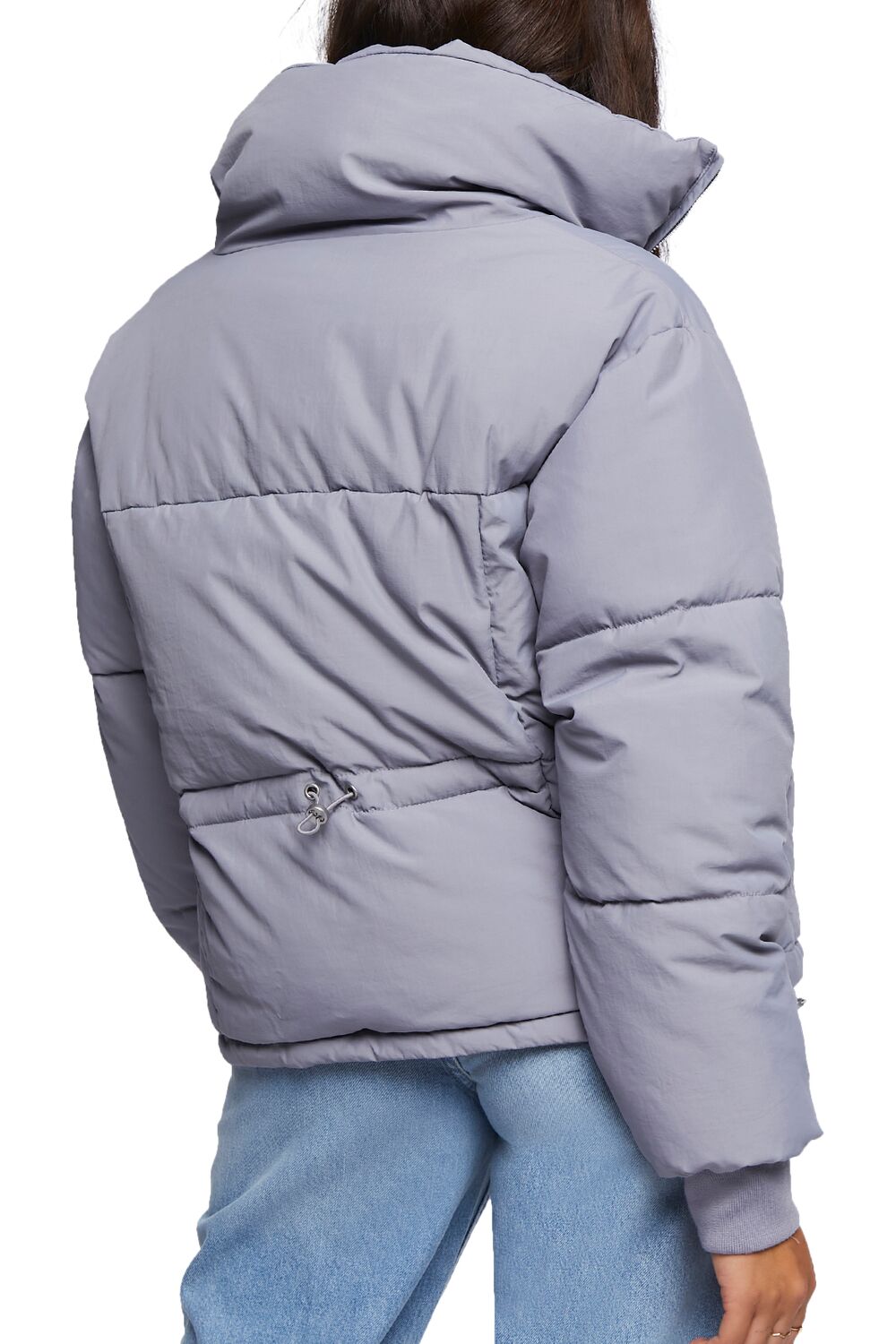  Forever 21 Quilted Puffer Jacket - pewter-swatch - Bonton