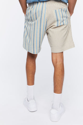 Reworked Striped Drawstring Shorts