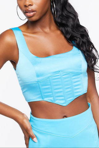 Lace-Back Crop Top