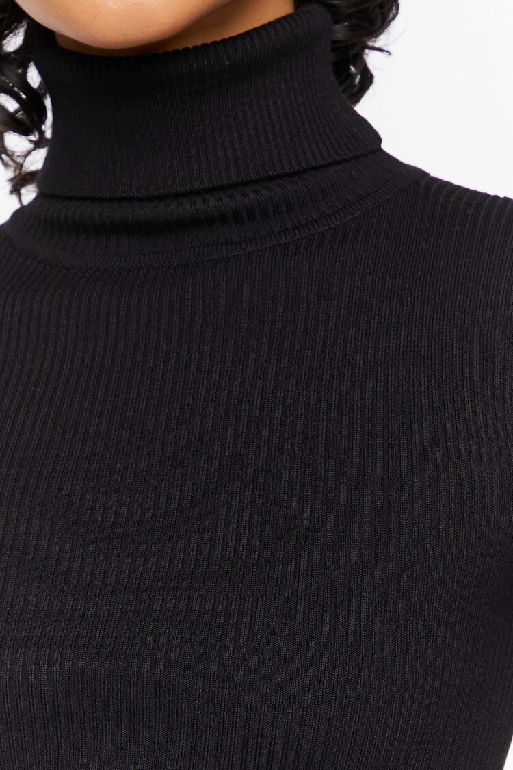  Forever 21 Ribbed Turtleneck Sweater-Knit Top - grey - Bonton