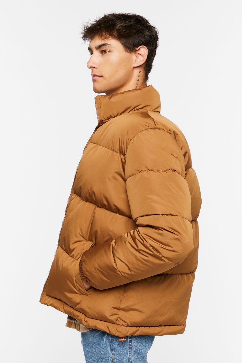  Forever 21 Quilted Puffer Jacket - black-swatch - Bonton