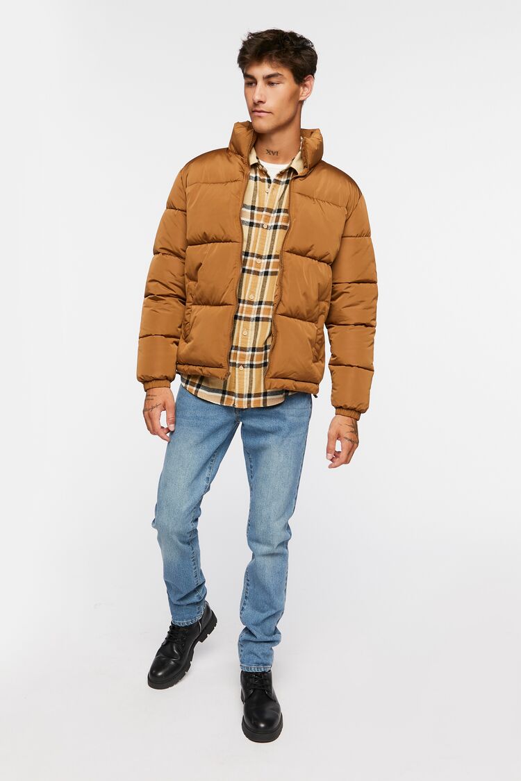  Forever 21 Quilted Puffer Jacket - black-swatch - Bonton