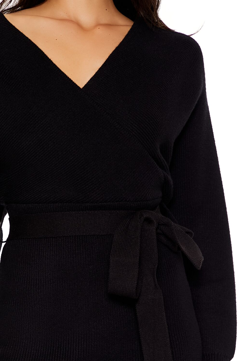  Forever 21 Surplice Midi Sweater Dress - vanilla - Bonton