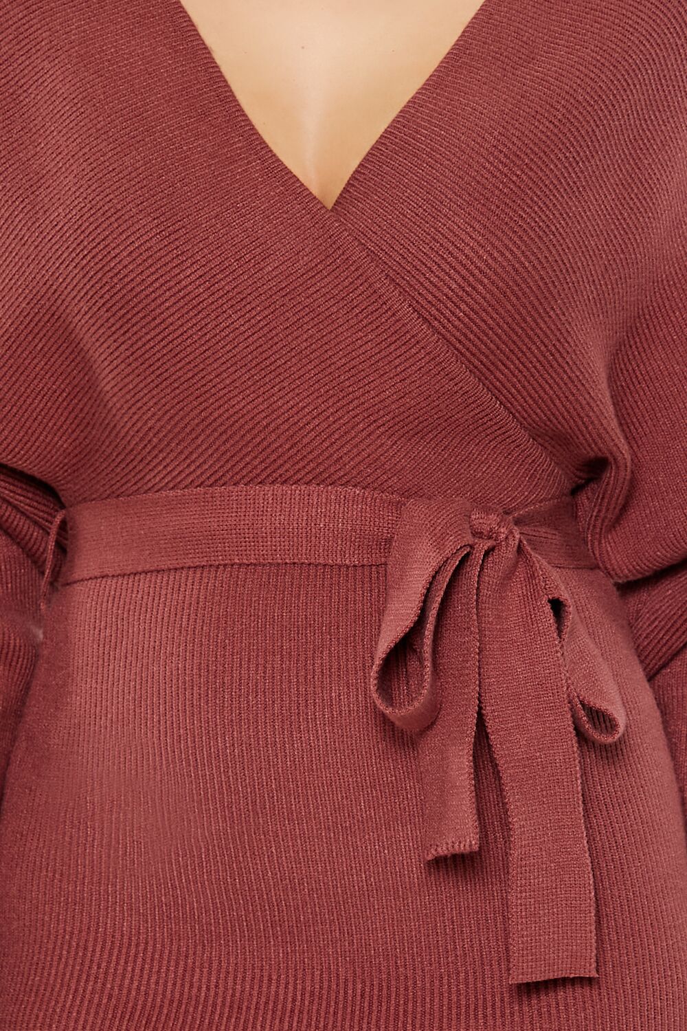  Forever 21 Surplice Midi Sweater Dress - vanilla - Bonton