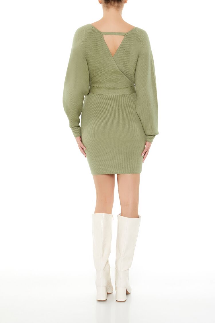  Forever 21 Surplice Midi Sweater Dress - vanilla - Bonton
