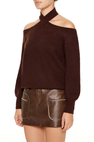 Crisscross Off-the-Shoulder Sweater