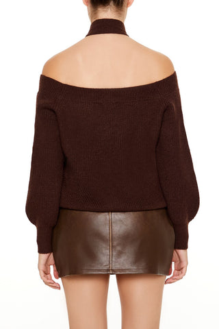 Crisscross Off-the-Shoulder Sweater