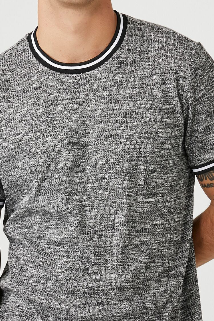  Forever 21 Marled Ringer Tee - light grey multi - Bonton