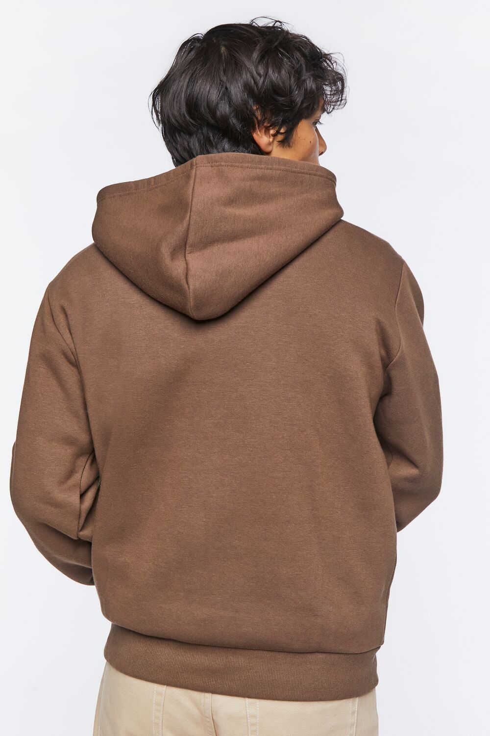  Forever 21 Basic Drawstring Hoodie - dark brown - Bonton