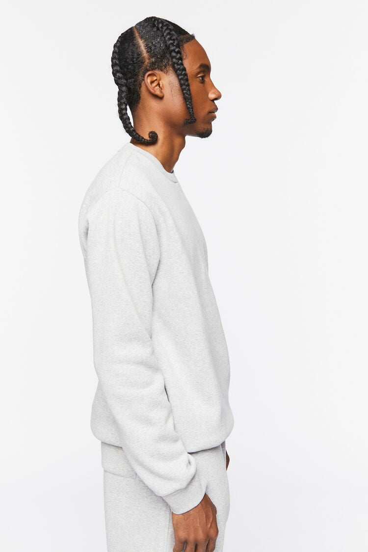  Forever 21 Fleece Crew Sweatshirt - heather grey - Bonton