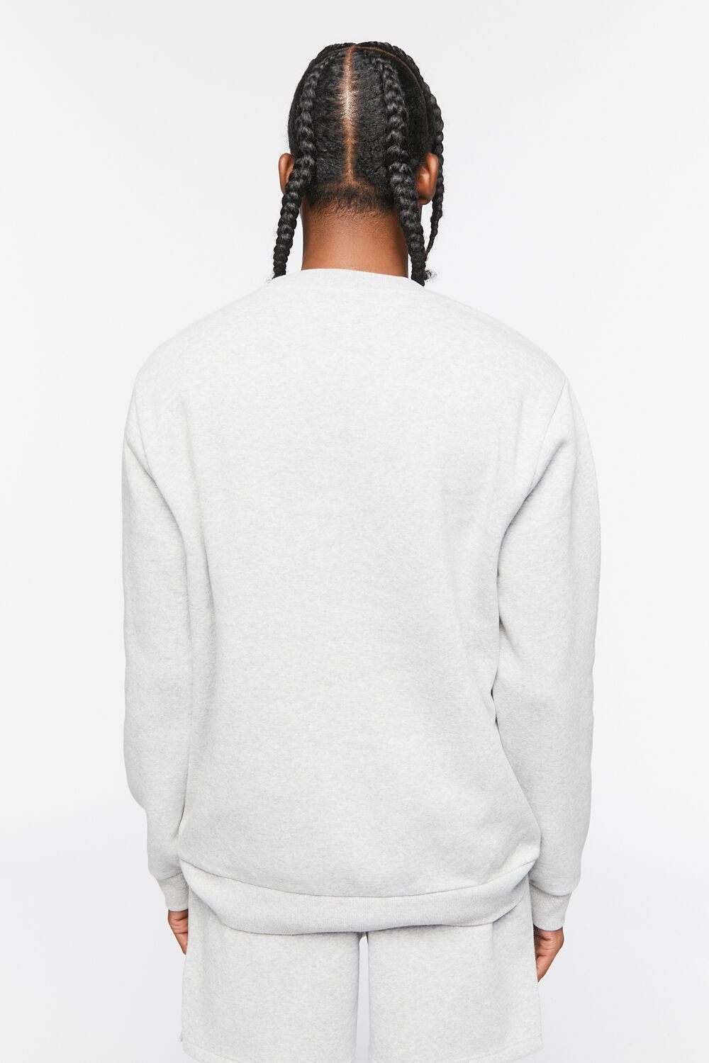  Forever 21 Fleece Crew Sweatshirt - heather grey - Bonton