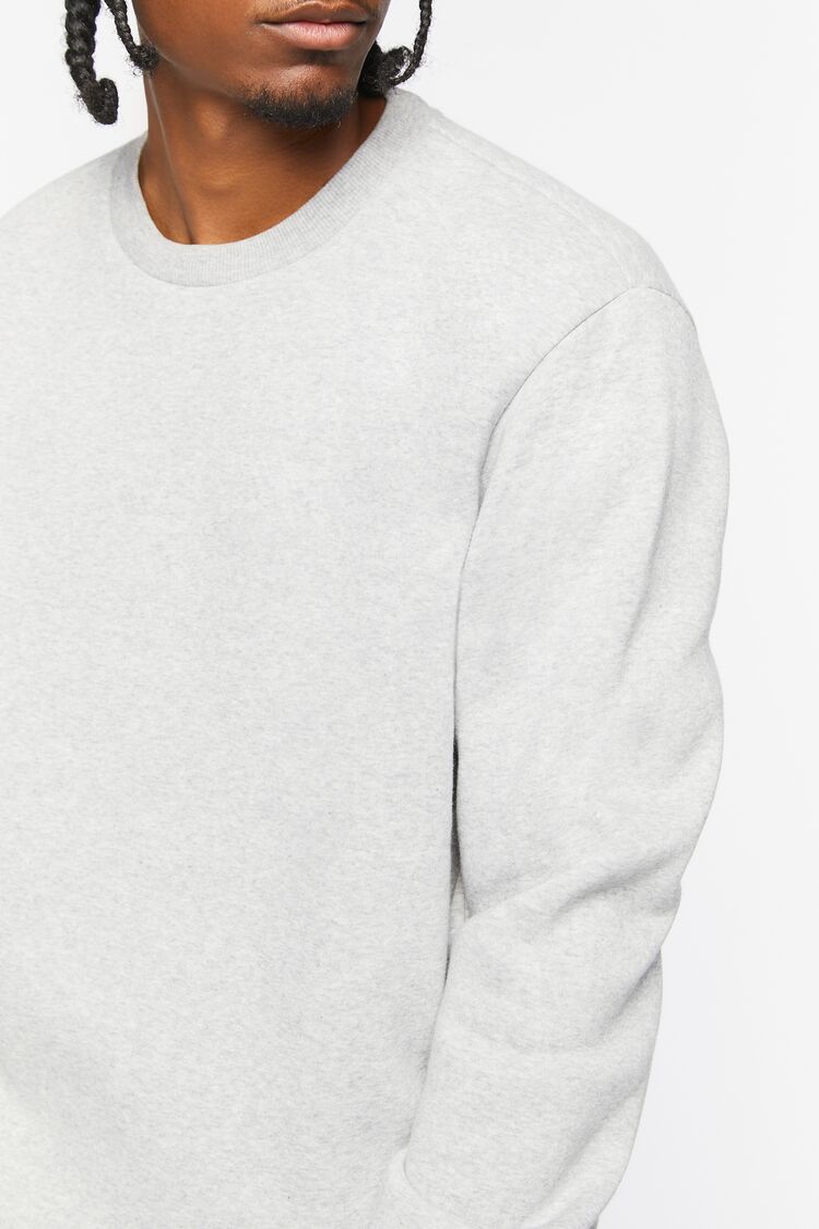  Forever 21 Fleece Crew Sweatshirt - heather grey - Bonton